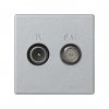 Simon K130A-8 Розетка TV+SAT, алюминий, K45, Connect