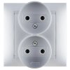 Simon 1590457-033 Розетка двойная моноблок 2x2Р, 16A 250В