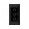 Simon K121B-14 Розетка узкая QC "мама" 2P+E, графит, K45, Connect