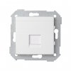 Simon 82005-30 Накладка прямая со шторкой и суппортом на 1 разъем RJ45