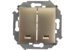 Simon 1591392-034 Двухклавишный выключатель с подсветкой, 16AX 250В