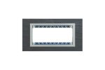 Simon 82957-63 Рамка на 5 узких мех-мов, камень, сланец/алюминий, S82Centr