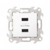 Simon 2411096-030 Зарядное устройство 2хUSB 10W, 230В
