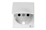 Simon 82090-50 Накладка с крышкой и шторками для розетки Schuko 2Р+Е, белый, S82Centr