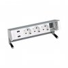 Simon 42523000-133 Настольный x5 розеточный блок, 3x2P+E, USB A+A з/у