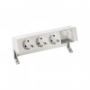 Simon 42403000-130 Настольный x4 розеточный блок, 3х2P+E, 1 пустой модуль