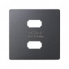 Simon 8221096-038 Накладка для заряд.устройства 2xUSB, графит, S82