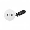 Simon 43120200-130 Врезное з/у USB A+C, QC подключение