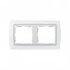 Simon 82620-30 Рамка на 2 поста, белый/белый, S82