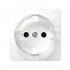 Simon 73041-60 Накладка со шторками для розетки с заземлением 2Р+Е белого цвета Simon 73 Loft