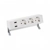 Simon 42423000-130 Настольный x4 розеточный блок, 3x2P+E, USB A+A з/у