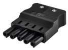 Simon CR5003-14 Разъем "мама" на кабель, 5 контактов, винт., графит, QC