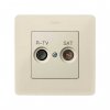 Simon 82097-31 Накладка для розетки R-TV+SAT с пикт."R-TV SAT", сл.кость, S82