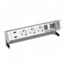 Simon 42623000-133 Настольный x6 розеточный блок, 3x2P+E, USB A+A з/у, 2 пустых модуля