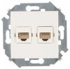 Simon 1591593-031 Розетка информационная 2xRJ45 Cat.6 UTP (Systimax)