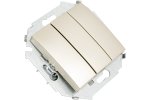 Simon 1591391-034 Трехклавишный выключатель, 10AX 250В
