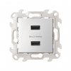 Simon 2411096-033 Зарядное устройство 2хUSB 10W, 230В