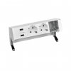 Simon 42422000-130 Настольный x4 розеточный блок, 2x2P+E, USB A+A з/у