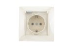 Simon 1590450-031 Розетка IP44 моноблок с крышкой и шторками Schuko 2Р+Е, 16A 250В