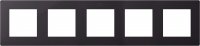 Simon 2400650-038 Рамка на 5 постов, графит, S24