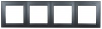 Simon 1500640-038 Рамка на 4 поста, графит, S15