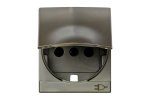 Simon 82090-54 Накладка с крышкой и шторками для розетки Schuko 2Р+Е, шампань, S82Centr