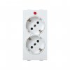Simon S1-9 Розетка двойная со шторками Schuko 2Р+Е 16A 250В~