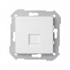 Simon 8200005-090 Накладка прямая со шторкой и суппортом на 1 разъем RJ45