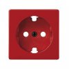 Simon 82041-37 Накладка со шторками для розетки Schuko 2Р+Е красного цвета S82