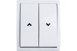 Simon 1594332-030 Двухклавишный кнопочный выключатель для жалюзи IP54, 10A 250В