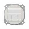 Simon 88081-30 Накладка наклонная со шторкой и суппортом на 1 разъем RJ45, белый, S88