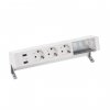 Simon 42623000-130 Настольный x6 розеточный блок, 3x2P+E, USB A+A з/у