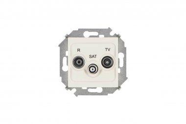 Фотография товара 'Simon 1591466-031 Розетка R-TV-SAT одиночная, сл.кость, S15'
