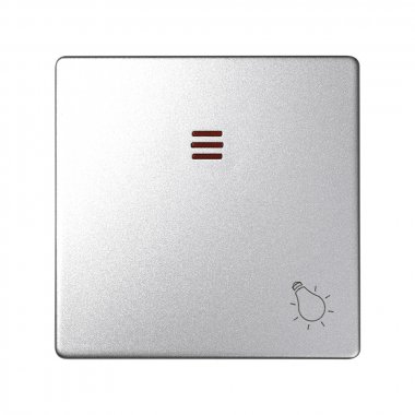 Фотография товара 'Simon 82016-93 Клавиша для вык-ля с подсв. и пикт."Свет", мат.алюминий, S82D'