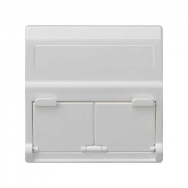 Фотография товара 'Simon KB80-9 Накладка наклонная на 2 разъема RJ45 со шторками'