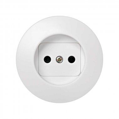 Фотография товара 'Simon 88040-60 Накладка со шторками для розетки 2Р, белый, S88'