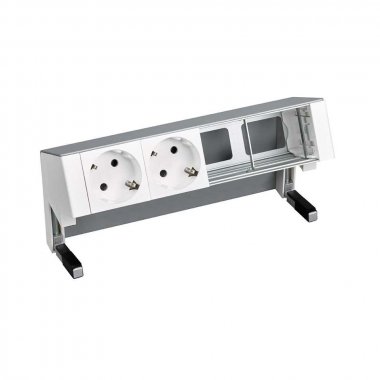 Фотография товара 'Simon 42402000-133 Настольный x4 розеточный блок, 2х2P+E, 2 пустых модуля'