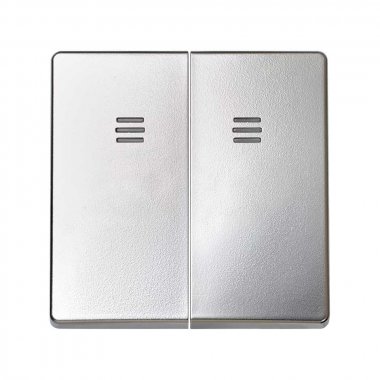 Фотография товара 'Simon 8202025-033 Клавиша двойная для вык-ля с голубой подсв., алюминий, S82'