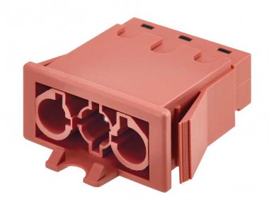 Фотография товара 'Simon CR0002-6 Разъем "папа" встраиваемый, 2P+E, безвинт., красный, QC'