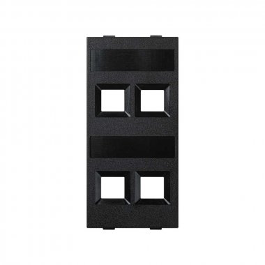 Фотография товара 'Simon S076C-14 Модуль S прямой на 4 разъема RJ45 без шторок'