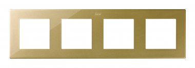 Фотография товара 'Simon 2400640-166 Рамка на 4 поста, мат.золото, S24'