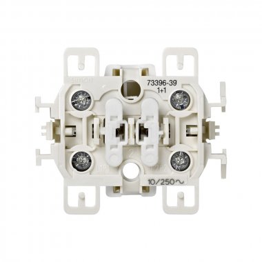 Фотография товара 'Simon 73396-39 Двухклавишный кнопочный выключатель 10A 250В~ для жалюзи без системы блокировки'