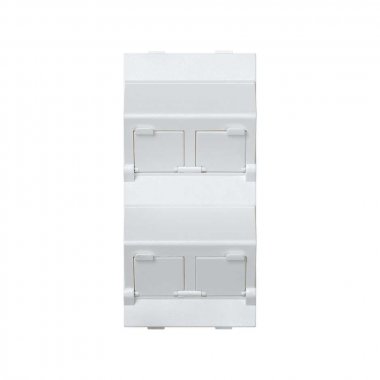 Фотография товара 'Simon S80C-9 Модуль S наклонный на 4 разъема RJ45 со шторками'