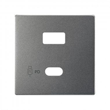 Фотография товара 'Simon 8201296-096 Накладка для заряд.устройства USB A+C, мат.титан, S82C'