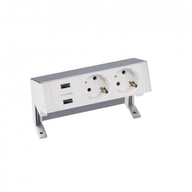 Фотография товара 'Simon 42322000-133 Настольный x3 розеточный блок, 2x2P+E, USB A+A з/у'