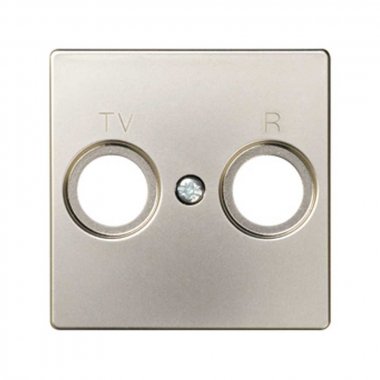 Фотография товара 'Simon 82053-34 Накладка для розетки R-TV+SAT с пикт."TV R", шампань, S82'