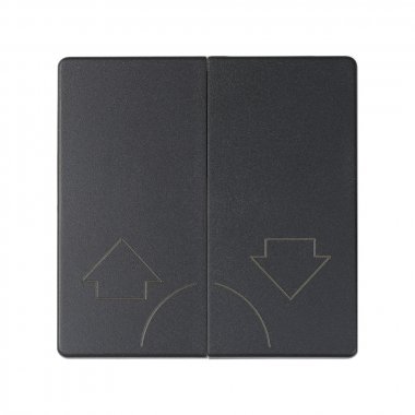 Фотография товара 'Simon 82029-38 Клавиша двойная для выкл-ля жалюзи без блок. и пикт."Стрелки", графит, S82'