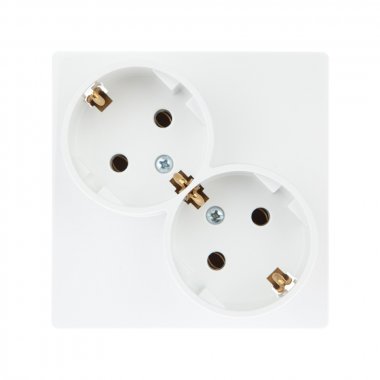 Фотография товара 'Simon 2450459-030 Розетка двойная Schuko 2х2Р+Е, 16A 250В'