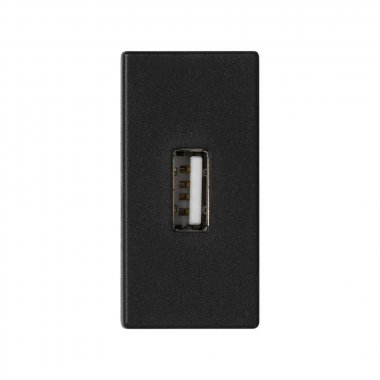 Фотография товара 'Simon K128B-14 Розетка узкая USB 2.0 (передача данных), графит, K45, Connect'