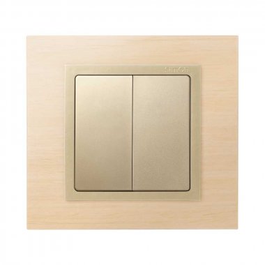 Фотография товара 'Simon 82026-34 Клавиша двойная для вык-ля, шампань, S82'